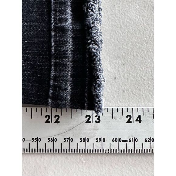 7 for all Mankind Bootcut Cropped Jeans Womens 27 Black Denim Bardot‎ Pocket - Picture 11 of 12